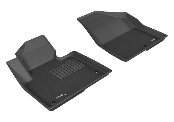 3D MAXpider - 3D MAXpider KAGU Floor Mat (BLACK) compatible with HYUNDAI SANTA FE/SPORT/XL 2013-2019 - Front Row