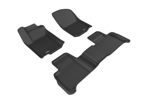 3D MAXpider - 3D MAXpider KAGU Floor Mat (BLACK) compatible with MERCEDES-BENZ GLE SUV/COUPE (W166/C292) 2016-2019 - Full Set