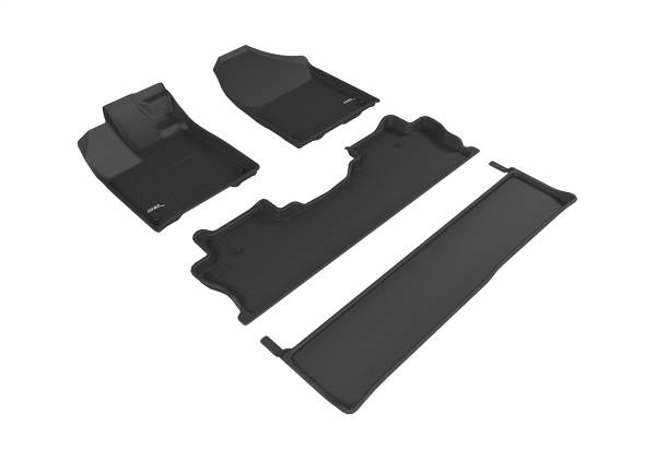 3D MAXpider - 3D MAXpider KAGU Floor Mat (BLACK) compatible with HONDA RIDGELINE 2017-2023 - Full Set