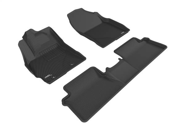 3D MAXpider - 3D MAXpider KAGU Floor Mat (BLACK) compatible with TOYOTA COROLLA IM 2017-2018 - Full Set
