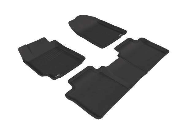 3D MAXpider - 3D MAXpider KAGU Floor Mat (BLACK) compatible with TOYOTA CAMRY 2007-2011 - Full Set