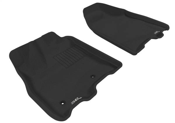 3D MAXpider - 3D MAXpider KAGU Floor Mat (BLACK) compatible with TOYOTA SIENNA 2011-2012 - Front Row