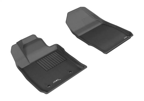 3D MAXpider - 3D MAXpider KAGU Floor Mat (BLACK) compatible with FORD FIESTA 2011-2019 - Front Row