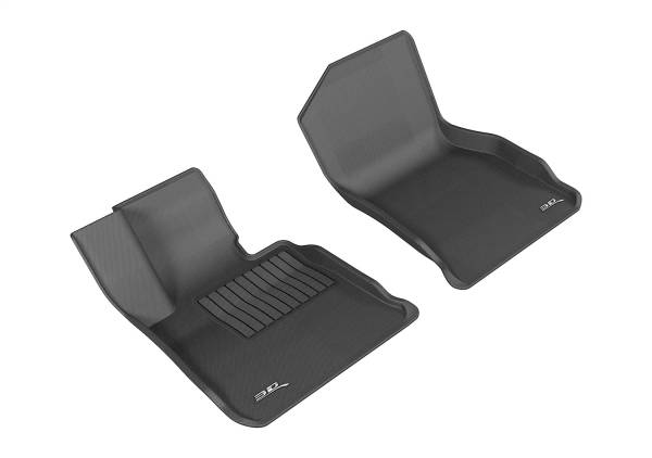 3D MAXpider - 3D MAXpider KAGU Floor Mat (BLACK) compatible with BMW 4 SERIES COUPE/CNVRTBLE/GC RWD 2014-2020 - Front Row