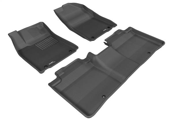 3D MAXpider - 3D MAXpider KAGU Floor Mat (BLACK) compatible with LEXUS ES/ES HYBRID 2013-2018 - Full Set