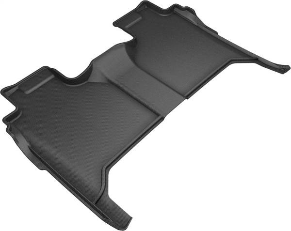 3D MAXpider - 3D MAXpider KAGU Floor Mat (BLACK) compatible with GMC/CHEVROLET SIERRA/SILVERADO 1500 CREW 2019-2024 - Second Row