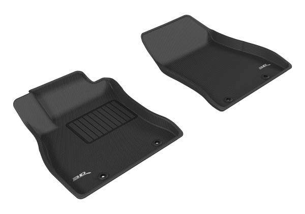 3D MAXpider - 3D MAXpider KAGU Floor Mat (BLACK) compatible with NISSAN SENTRA 2013-2019 - Front Row