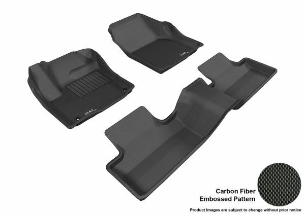 3D MAXpider - 3D MAXpider KAGU Floor Mat (BLACK) compatible with LAND ROVER RANGE ROVER EVOQUE 2012-2013 - Full Set