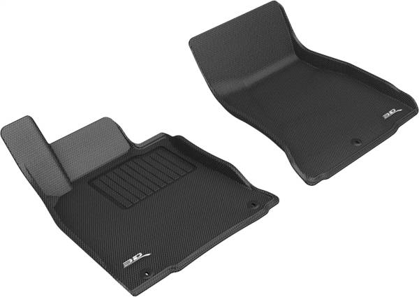 3D MAXpider - 3D MAXpider KAGU Floor Mat (BLACK) compatible with GENESIS G70 RWD 2019-2023 - Front Row