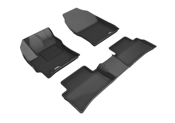 3D MAXpider - 3D MAXpider KAGU Floor Mat (BLACK) compatible with TOYOTA COROLLA HATCHBACK 2019-2024 - Full Set