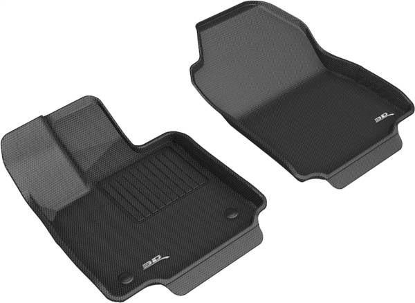 3D MAXpider - 3D MAXpider KAGU Floor Mat (BLACK) compatible with TOYOTA RAV4/VENZA 2019-2024 - Front Row