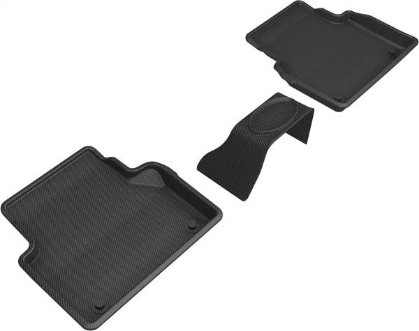 3D MAXpider - 3D MAXpider KAGU Floor Mat (BLACK) compatible with AUDI A6/A6 ALLROAD/RS6/A7/S7/RS7 2021-2024 - Second Row