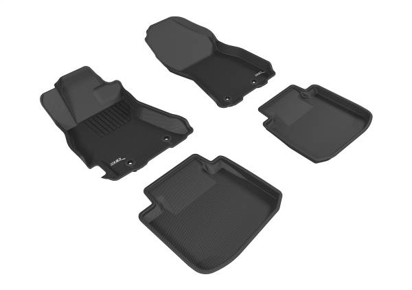 3D MAXpider - 3D MAXpider KAGU Floor Mat (BLACK) compatible with SUBARU LEGACY/OUTBACK 2015-2019 - Full Set