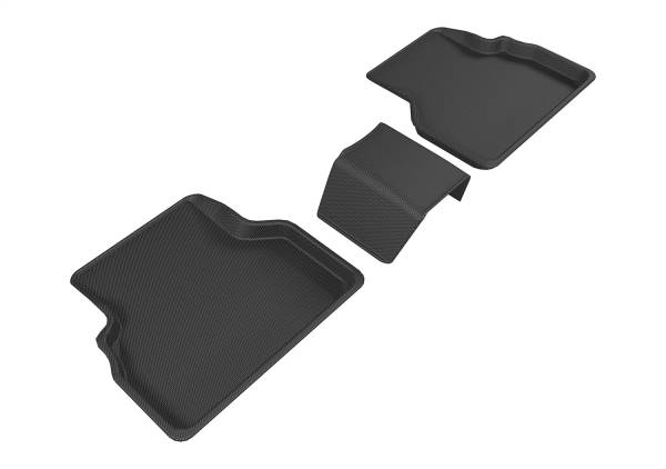 3D MAXpider - 3D MAXpider KAGU Floor Mat (BLACK) compatible with AUDI Q3 (8U) 2015-2018 - Second Row