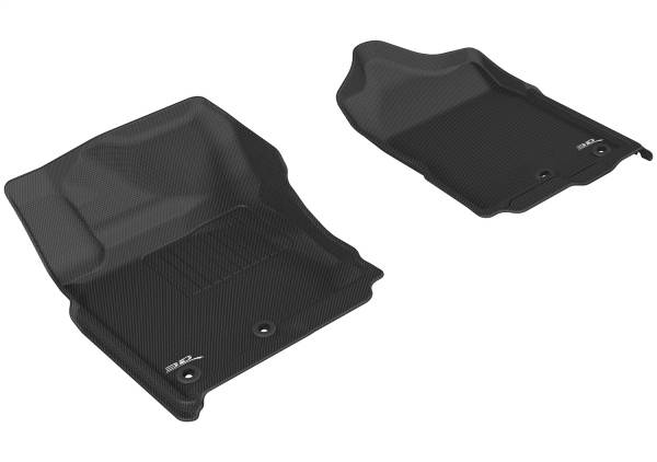 3D MAXpider - 3D MAXpider KAGU Floor Mat (BLACK) compatible with NISSAN TITAN CREW CAB 2016-2024 - Front Row
