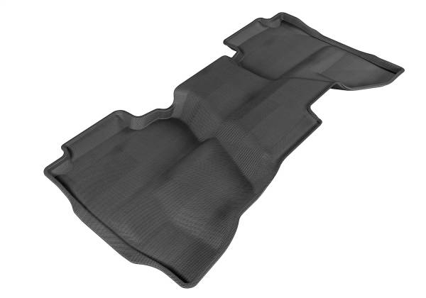 3D MAXpider - 3D MAXpider KAGU Floor Mat (BLACK) compatible with CHEVROLET/GMC SILVERADO/SIERRA DBL CAB 2014-2019 - Second Row