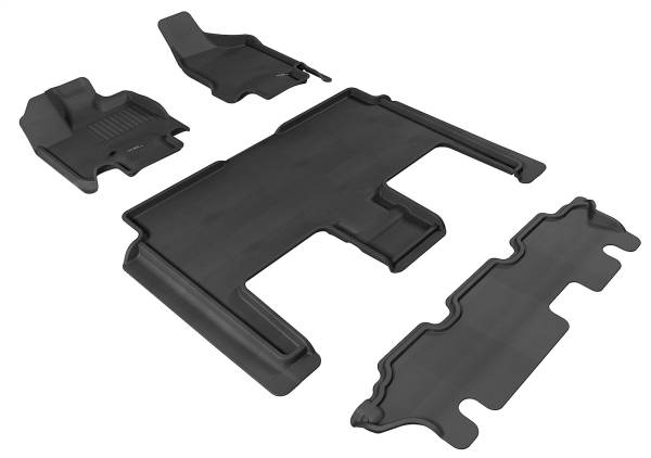 3D MAXpider - 3D MAXpider KAGU Floor Mat (BLACK) compatible with DODGE GRAND CARAVAN 2008-2020 - Full Set