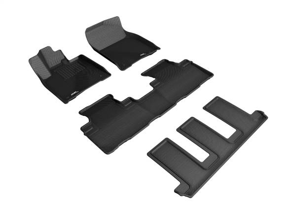 3D MAXpider - 3D MAXpider KAGU Floor Mat (BLACK) compatible with LEXUS RXL 2018-2022 - Full Set