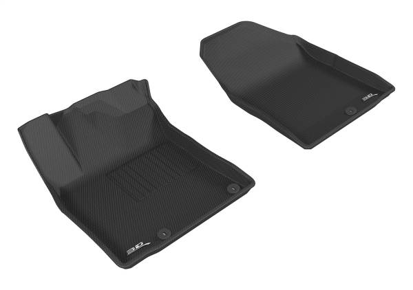 3D MAXpider - 3D MAXpider KAGU Floor Mat (BLACK) compatible with HYUNDAI/KIA IONIQ/NIRO 2017-2022 - Front Row