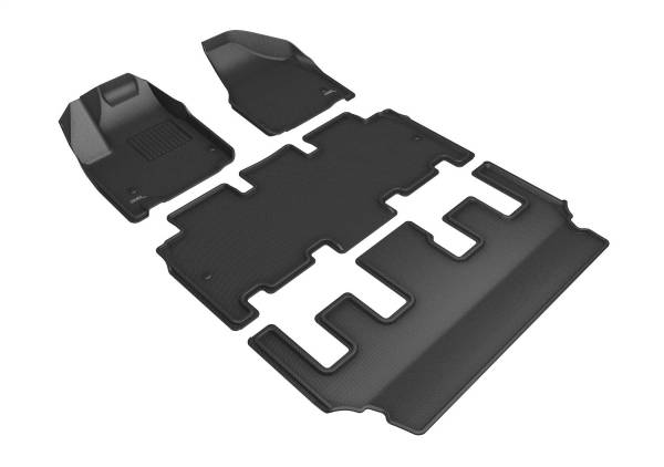 3D MAXpider - 3D MAXpider KAGU Floor Mat (BLACK) compatible with CHRYSLER PACIFICA HYBRID 2018-2023 - Full Set