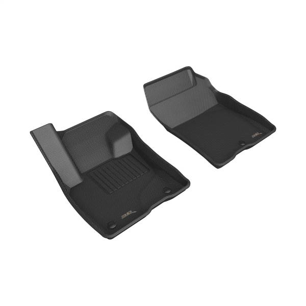 3D MAXpider - 3D MAXpider KAGU Floor Mat (BLACK) compatible with FORD MAVERICK 2022-2024 - Front Row
