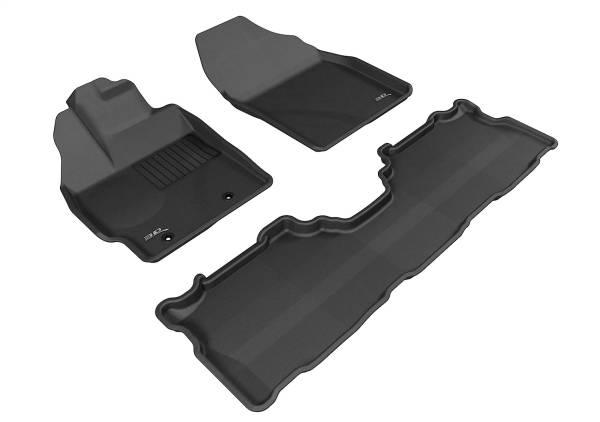3D MAXpider - 3D MAXpider KAGU Floor Mat (BLACK) compatible with TOYOTA PRIUS V 2012-2017 - Full Set