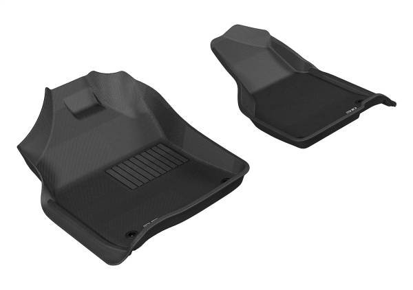 3D MAXpider - 3D MAXpider KAGU Floor Mat (BLACK) compatible with DODGE RAM 15 CREW/25/35 CREW/MEGA 2019-2024 - Front Row