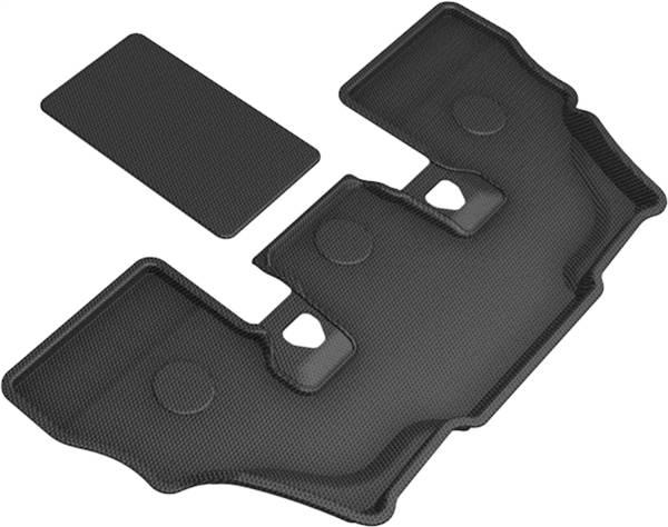 3D MAXpider - 3D MAXpider KAGU Floor Mat (BLACK) compatible with BMW X7 (G07) 6-PASSENGER 2019-2024 - Third Row