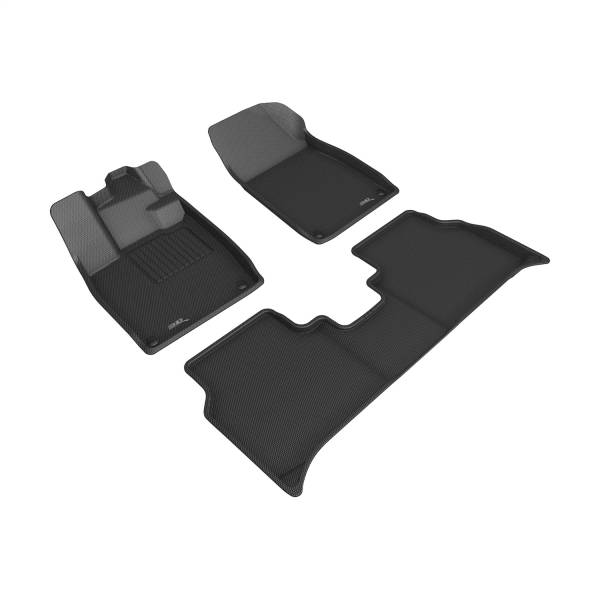 3D MAXpider - 3D MAXpider KAGU Floor Mat (BLACK) compatible with VOLKSWAGEN ID.4 2021-2024 - Full Set