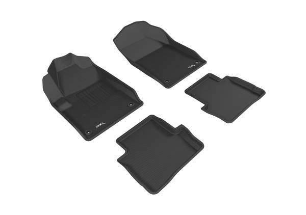 3D MAXpider - 3D MAXpider KAGU Floor Mat (BLACK) compatible with DODGE DART 2013-2016 - Full Set