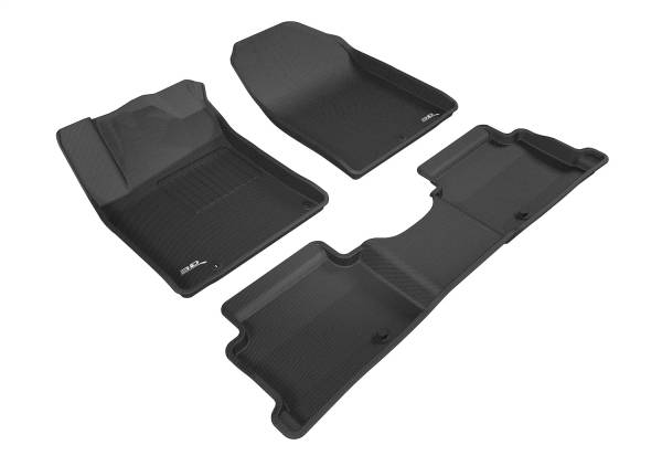 3D MAXpider - 3D MAXpider KAGU Floor Mat (BLACK) compatible with HYUNDAI ELANTRA GT 2018-2020 - Full Set