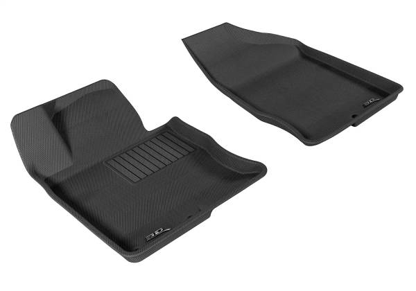3D MAXpider - 3D MAXpider KAGU Floor Mat (BLACK) compatible with HYUNDAI AZERA 2012-2017 - Front Row