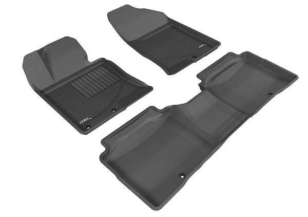 3D MAXpider - 3D MAXpider KAGU Floor Mat (BLACK) compatible with KIA OPTIMA 2011-2015 - Full Set