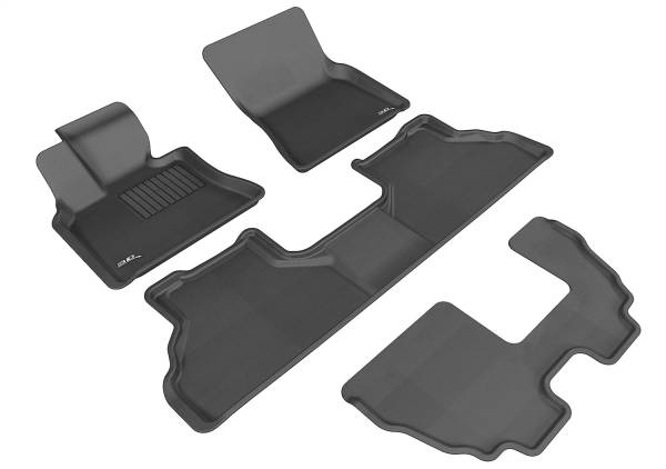 3D MAXpider - 3D MAXpider KAGU Floor Mat (BLACK) compatible with BMW X5 2007-2013 - Full Set