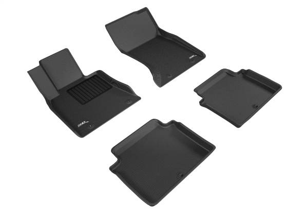 3D MAXpider - 3D MAXpider KAGU Floor Mat (BLACK) compatible with GENESIS G80 AWD 2017-2020 - Full Set
