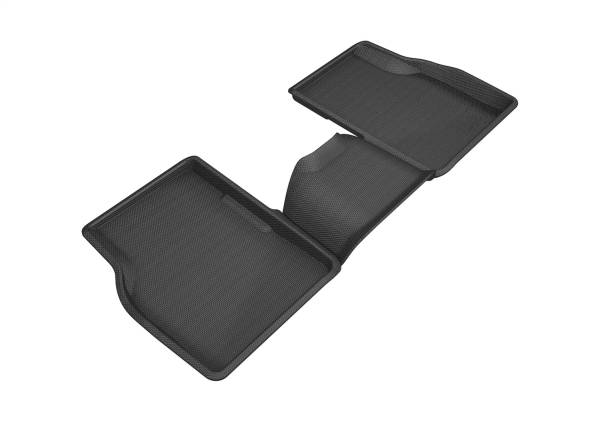 3D MAXpider - 3D MAXpider KAGU Floor Mat (BLACK) compatible with JEEP COMPASS 2017-2024 - Second Row