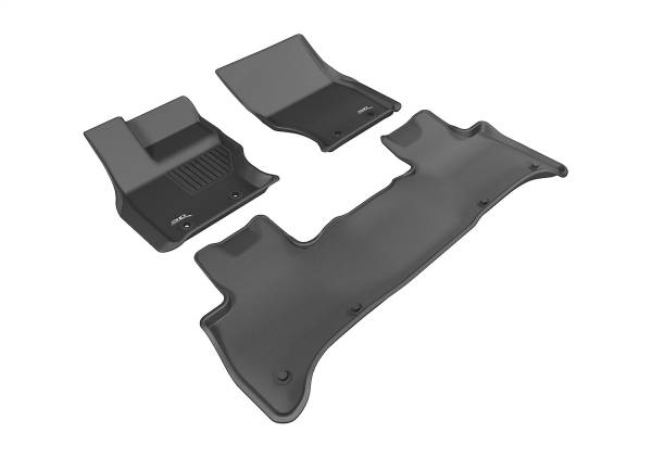 3D MAXpider - 3D MAXpider KAGU Floor Mat (BLACK) compatible with LAND ROVER RANGE ROVER SPORT/PHEV 2014-2022 - Full Set