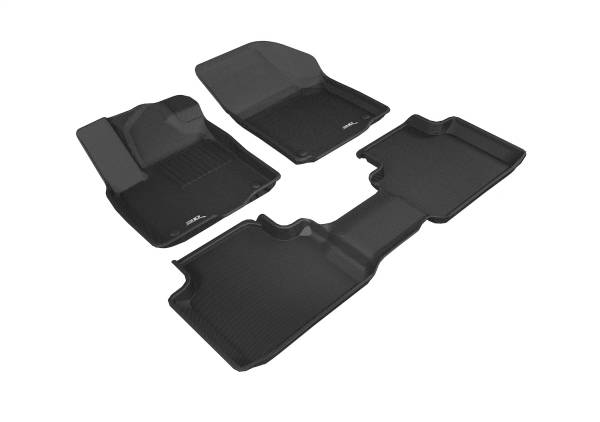 3D MAXpider - 3D MAXpider KAGU Floor Mat (BLACK) compatible with VOLKSWAGEN ATLAS/ATLAS CROSS SPORT 2018-2024 - Full Set