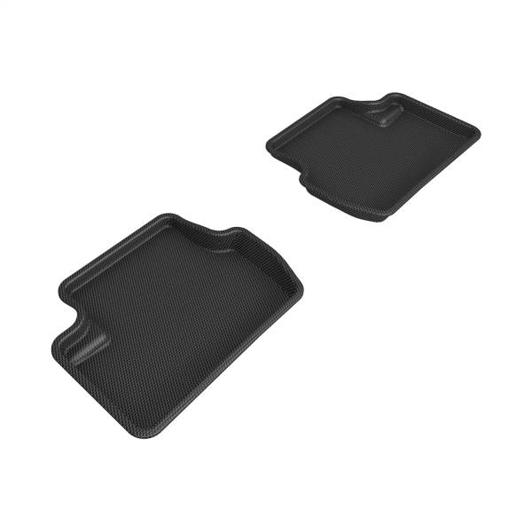 3D MAXpider - 3D MAXpider KAGU Floor Mat (BLACK) compatible with TESLA MODEL S 2021-2021 - Second Row