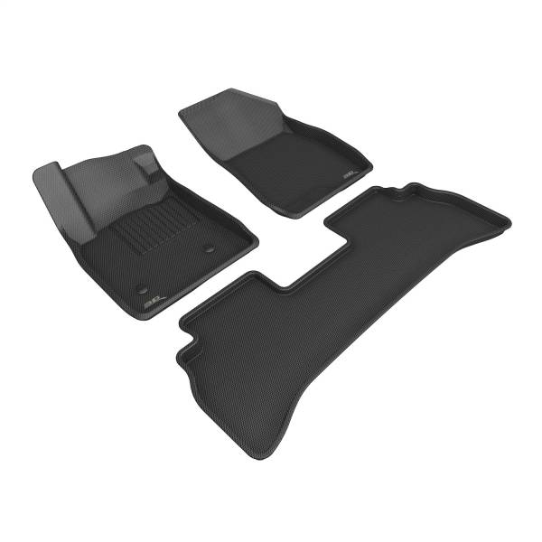 3D MAXpider - 3D MAXpider KAGU Floor Mat (BLACK) compatible with CHEVROLET TRAILBLAZER 2021-2024 - Full Set