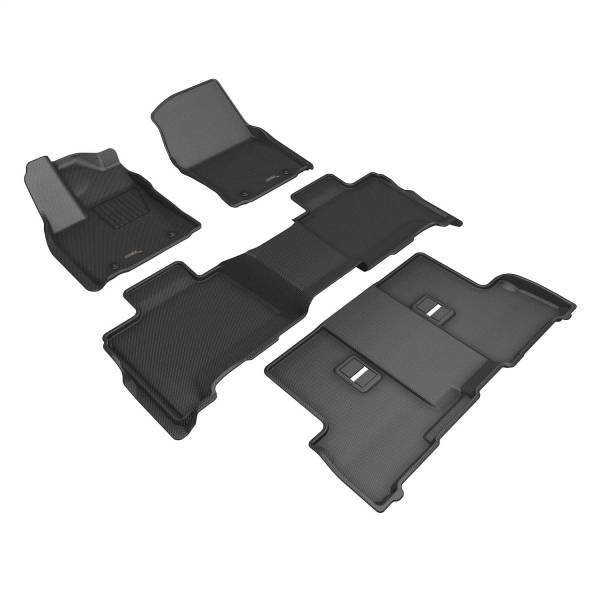 3D MAXpider - 3D MAXpider KAGU Floor Mat (BLACK) compatible with TOYOTA SEQUOIA 2023-2024 - Full Set