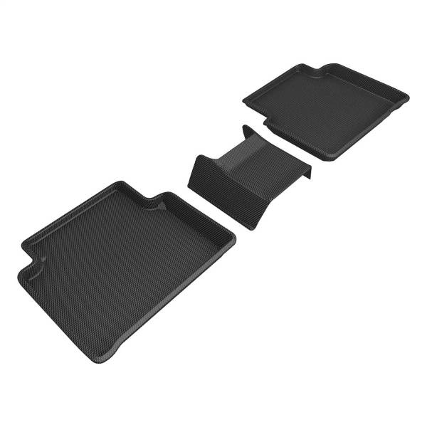 3D MAXpider - 3D MAXpider KAGU Floor Mat (BLACK) compatible with LINCOLN CORSAIR 2020-2024 - Second Row