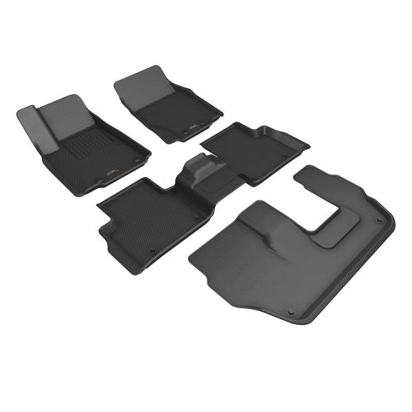 3D MAXpider - 3D MAXpider KAGU Floor Mat (BLACK) compatible with JEEP GRAND CHEROKEE 2022-2024 - Full Set