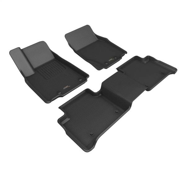 3D MAXpider - 3D MAXpider KAGU Floor Mat (BLACK) compatible with JEEP GRAND CHEROKEE 4XE 2023-2024 - Full Set