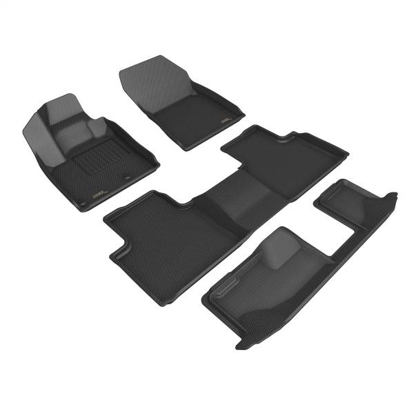 3D MAXpider - 3D MAXpider KAGU Floor Mat (BLACK) compatible with MITSUBISHI OUTLANDER 2022-2024 - Full Set
