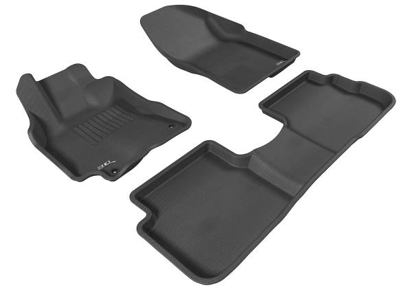 3D MAXpider - 3D MAXpider KAGU Floor Mat (BLACK) compatible with TOYOTA MATRIX 2009-2013 - Full Set