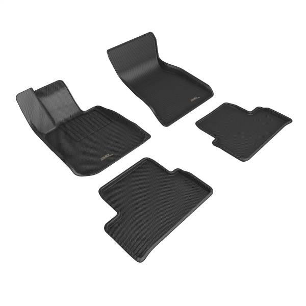 3D MAXpider - 3D MAXpider KAGU Floor Mat (BLACK) compatible with BMW i4 2022-2024 - Full Set