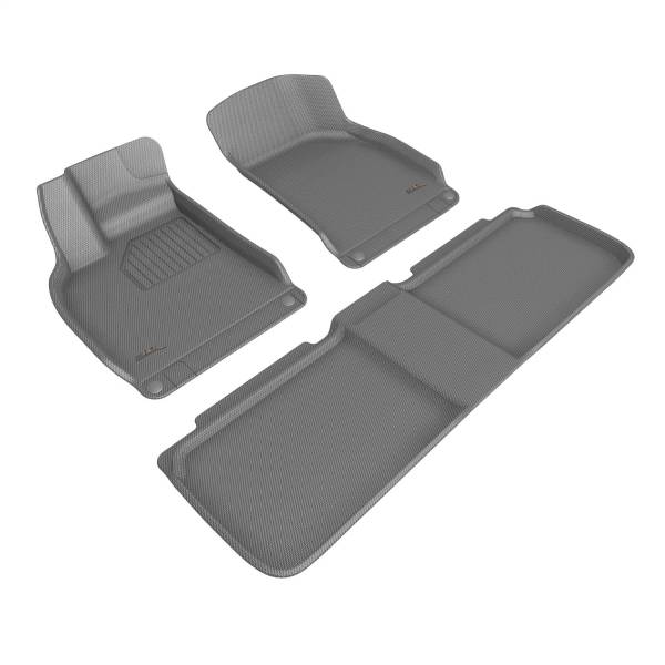 3D MAXpider - 3D MAXpider KAGU Floor Mat (GRAY) compatible with LUCID AIR GRAND TOURING / SAPPHIRE 2022-2024 - Full Set