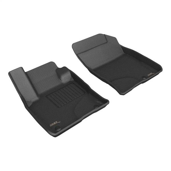 3D MAXpider - 3D MAXpider KAGU Floor Mat (BLACK) compatible with LINCOLN CORSAIR 2020-2024 - Front Row