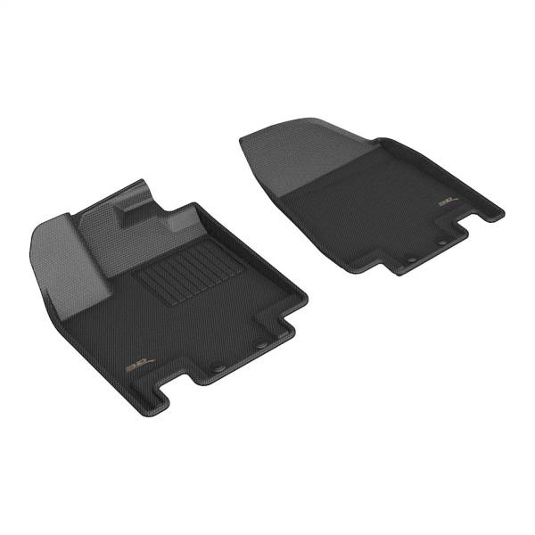 3D MAXpider - 3D MAXpider KAGU Floor Mat (BLACK) compatible with INFINITI QX60 2022-2024 - Front Row